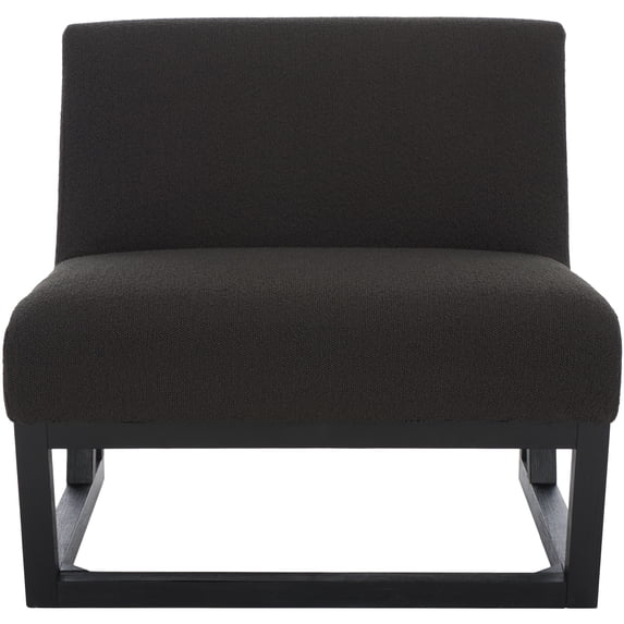 SAFAVIEH Kinsey Mid-Century Boucle Solid Accent Chair, Black