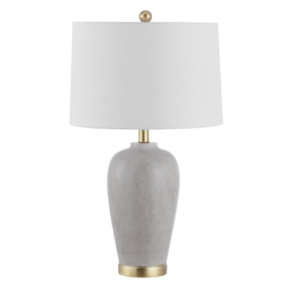 SAFAVIEH Kline 26 in. Modern Table Lamp with USB Port, Grey