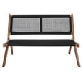 thumbnail image 1 of SAFAVIEH Kobina Outdoor Patio, Bench, Natural/Black, 1 of 11
