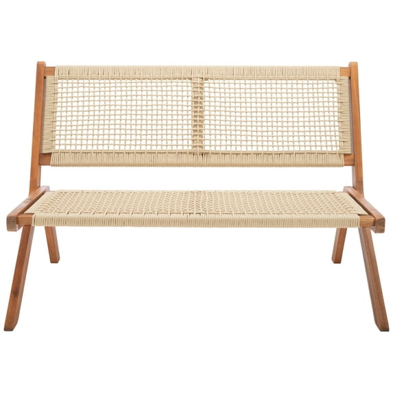 SAFAVIEH Kobina Outdoor Patio Bench, Natural