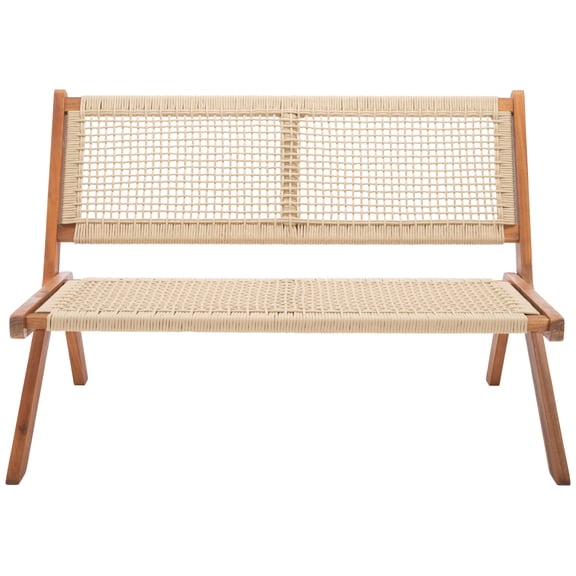 SAFAVIEH Kobina Outdoor Patio Bench, Natural