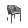 thumbnail image 1 of SAFAVIEH Kofi Stackable Outdoor Patio Rope Chair, Grey, Set of 2, 1 of 9