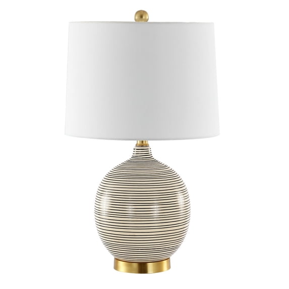 SAFAVIEH Kremp 23 in. Ancient Table Lamp with USB Port, Grey