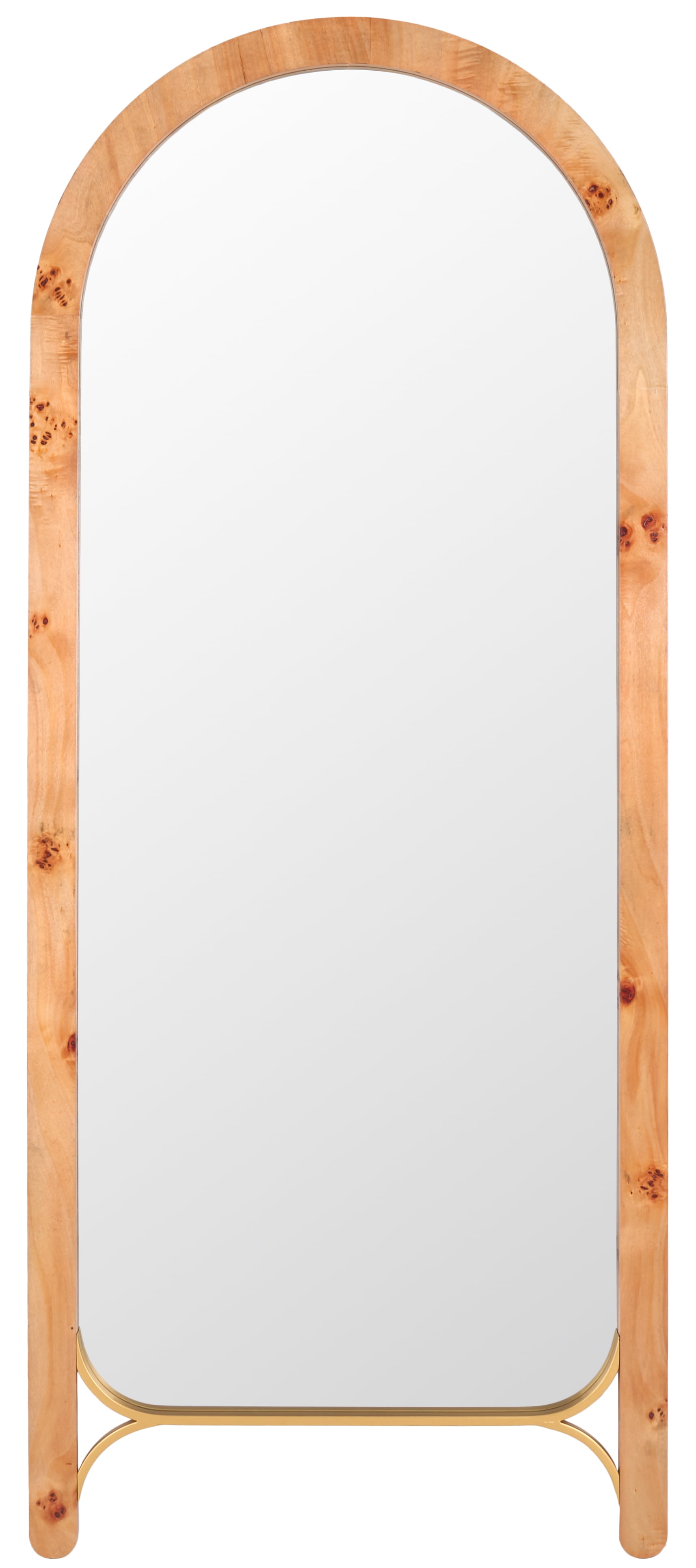 SAFAVIEH Kuo 26" x 63" Natural/Light Natural Scandinavian Leaner Mirror