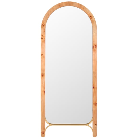 SAFAVIEH Kuo 26" x 63" Natural/Light Natural Scandinavian Leaner Mirror