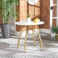 thumbnail image 1 of SAFAVIEH Kylie Outdoor Patio Rattan Bistro Table, White, 1 of 9