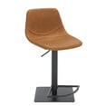 thumbnail image 1 of SAFAVIEH Kynlee Gas Lift 42" Tufted Barstool, Cognac/Black, 1 of 11