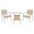 thumbnail image 1 of SAFAVIEH Laban Outdoor Patio 3 Piece Bistro Set, Beige/White, 1 of 11