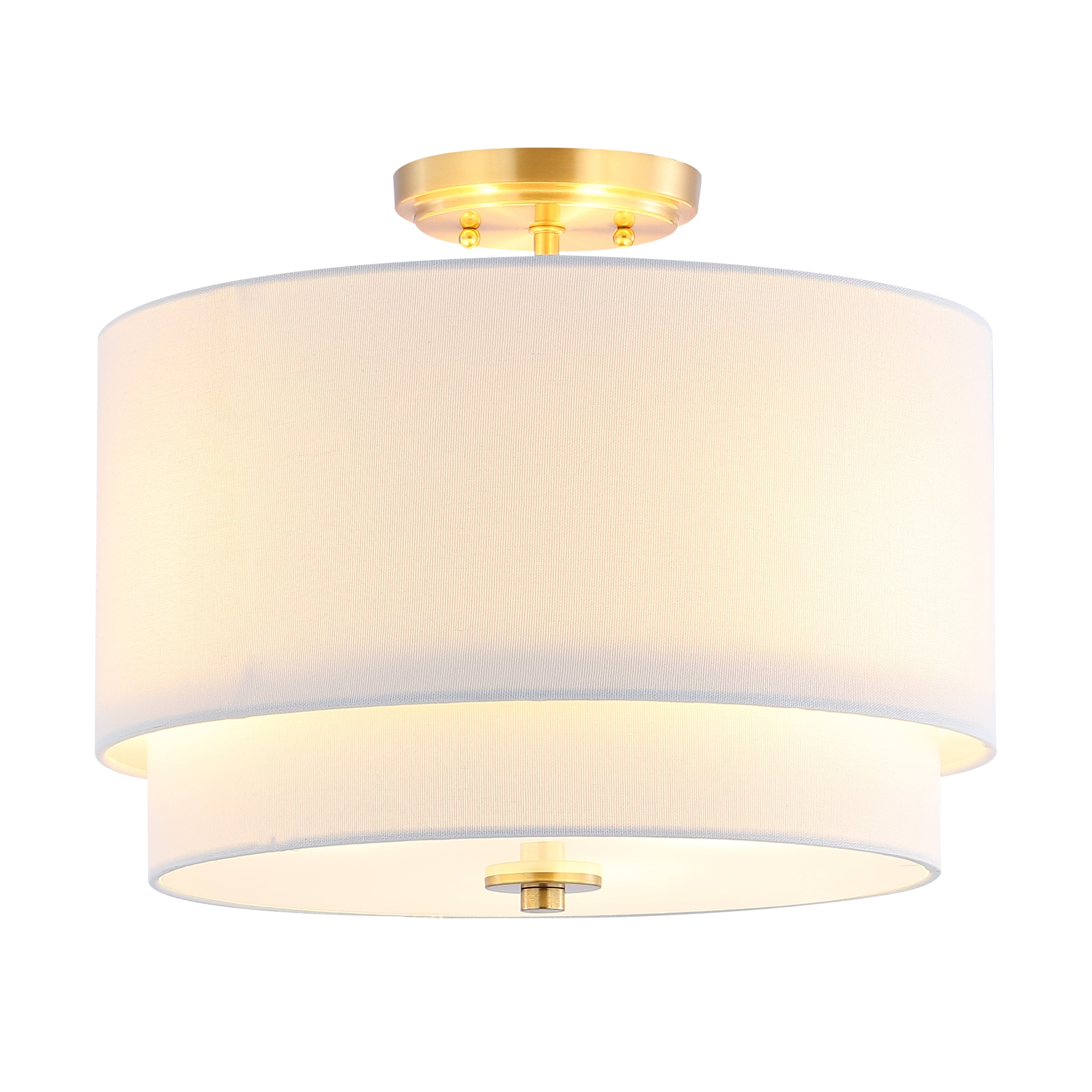 Laconia 16" Gold and Glass LED Flush Mount