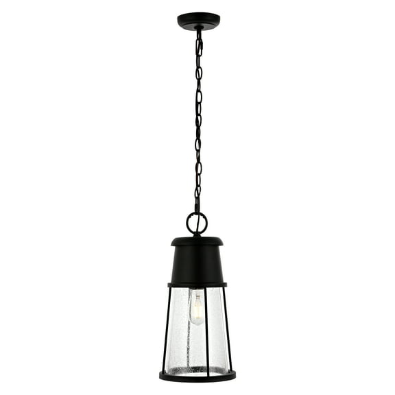 SAFAVIEH Laela Edison Tungsten Black Metal Pendant Light with Clear Shade