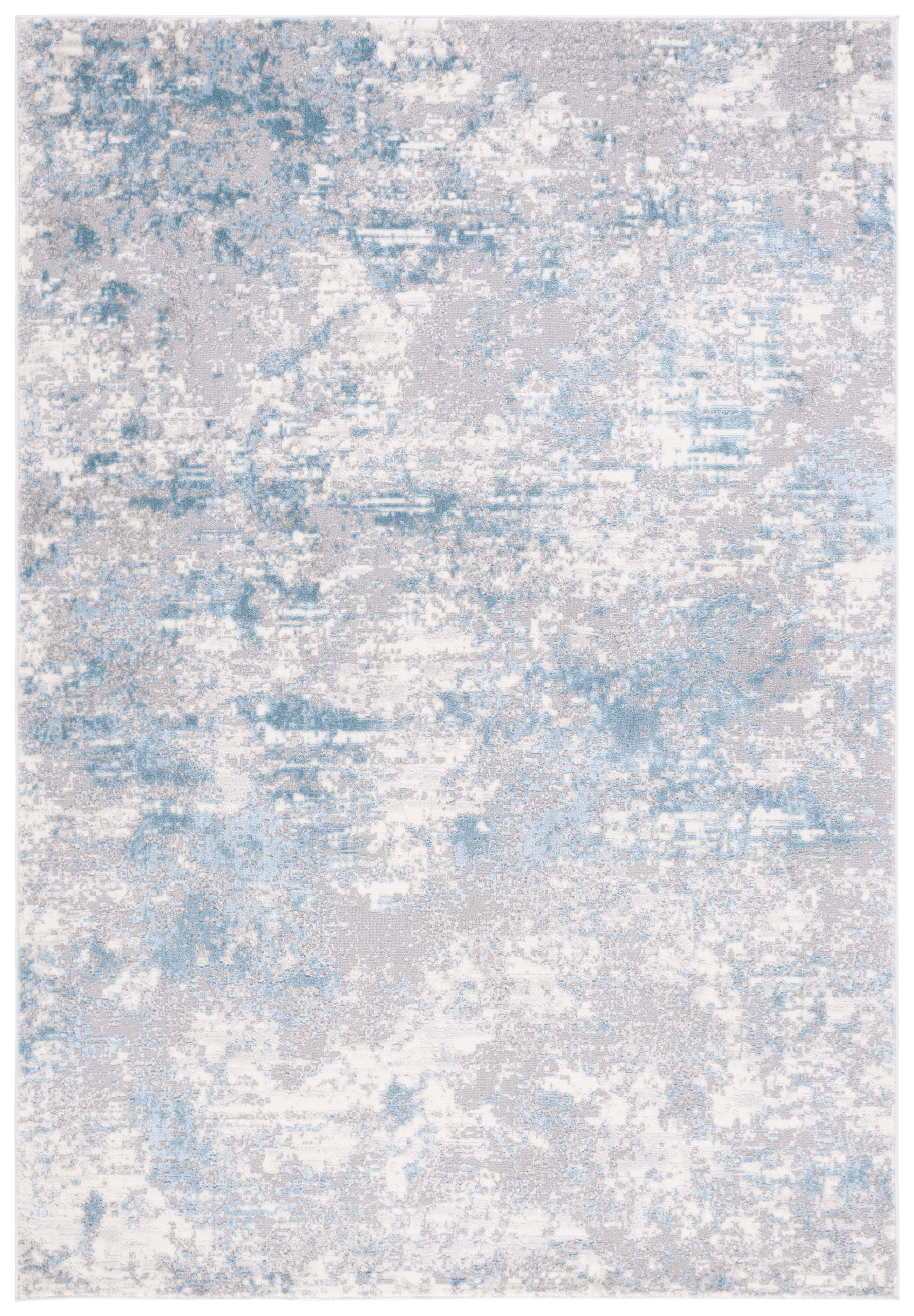 SAFAVIEH Lagoon Ainsley Abstract Area Rug, Ivory/Blue, 8' x 10'