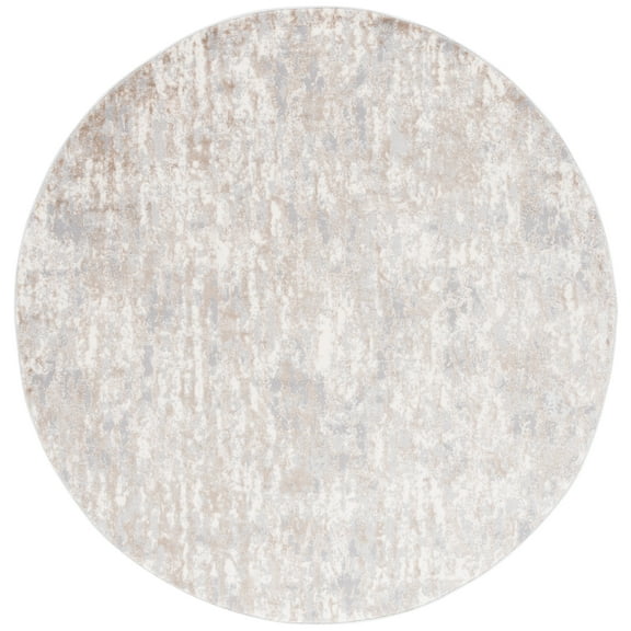 SAFAVIEH Lagoon Ariana Abstract Area Rug, Beige/Grey, 6'7" x 6'7" Round