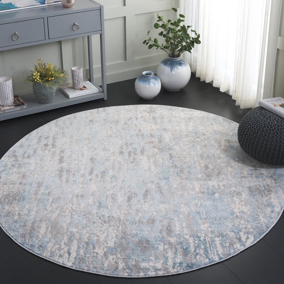 Safavieh Lagoon Ariana Abstract Area Rug, Blue/Gray, 6'7" x 6'7" Round