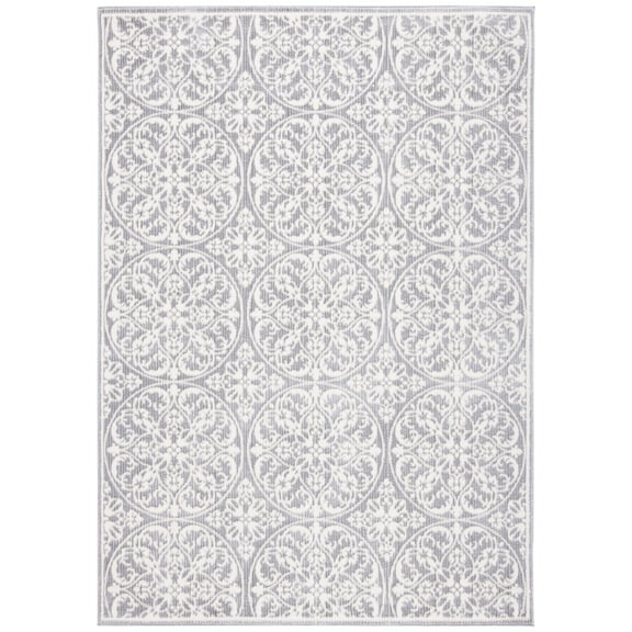 SAFAVIEH Lagoon Ariel Diamond Area Rug, Grey/Ivory, 4'5" x 6'5"