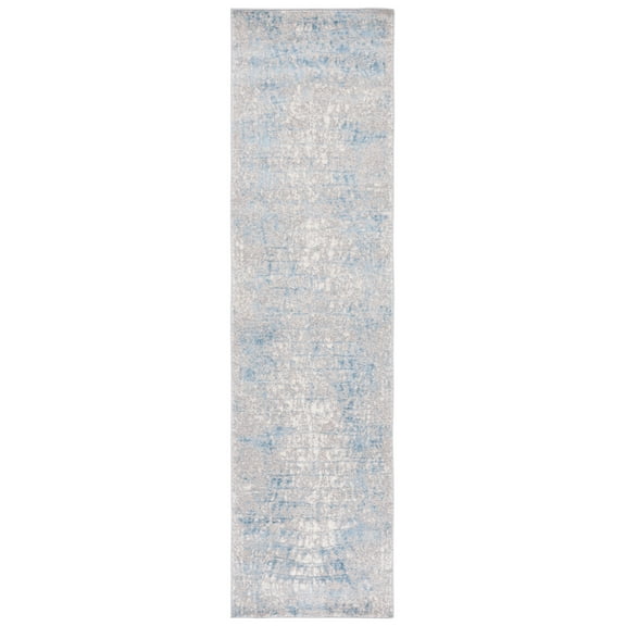 SAFAVIEH Lagoon Braxton Abstract Runner Rug, Blue/Grey, 2'2" x 8'
