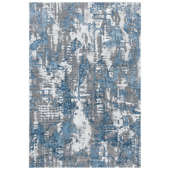 SAFAVIEH Lagoon Catrine Distressed Area Rug, Gray/Blue, 5'5" x 7'7"