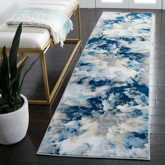 SAFAVIEH Lagoon Collection LGN204M Blue / Beige Rug