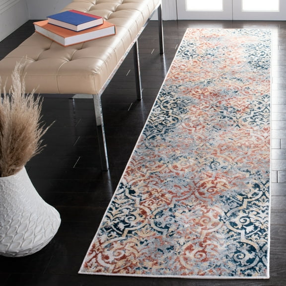 SAFAVIEH Lagoon Collection LGN234N Navy / Brown Rug