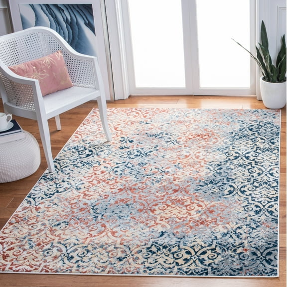 SAFAVIEH Lagoon Collection LGN234N Navy / Brown Rug