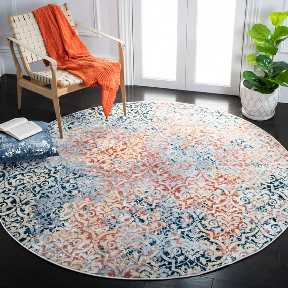 SAFAVIEH Lagoon Collection LGN234N Navy / Brown Rug