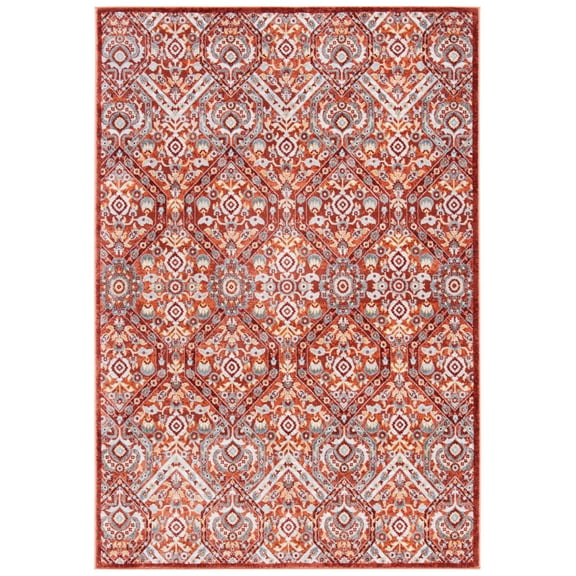 SAFAVIEH Lagoon Tamzen Geometric Area Rug, Light Brown/Ivory, 5'5" x 7'7"