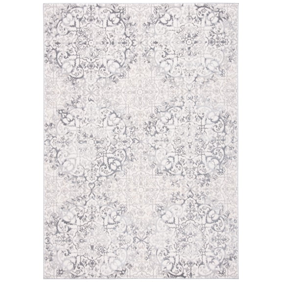 SAFAVIEH Lagoon Faith Diamond Area Rug, Ivory/Grey, 4'5" x 6'5"