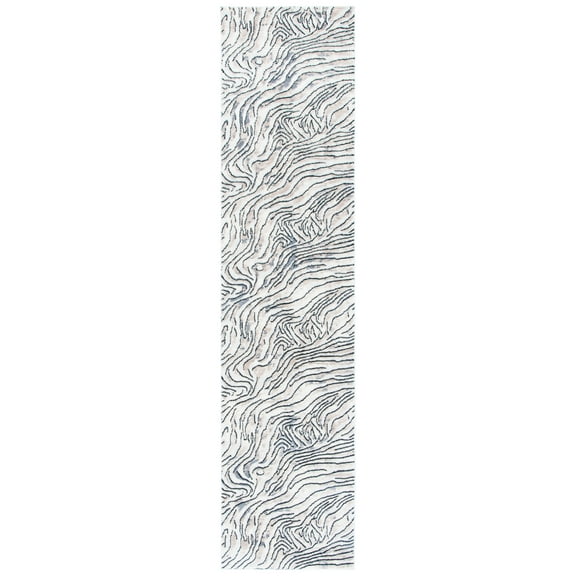 SAFAVIEH Lagoon Jerrald Abstract Runner Rug, Ivory/Gray, 2'2" x 9'