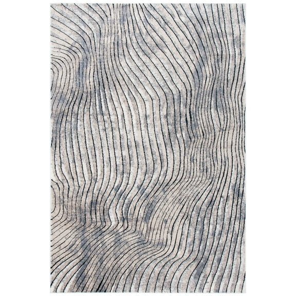 SAFAVIEH Lagoon Jessie Wavy Marble Area Rug, Beige/Gray, 4'5" x 6'5"