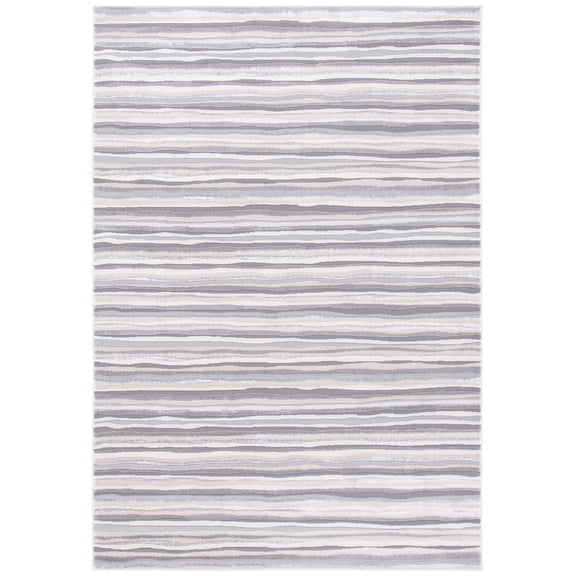 SAFAVIEH Lagoon Kandy Striped Area Rug, Ivory/Gray, 8' x 10'
