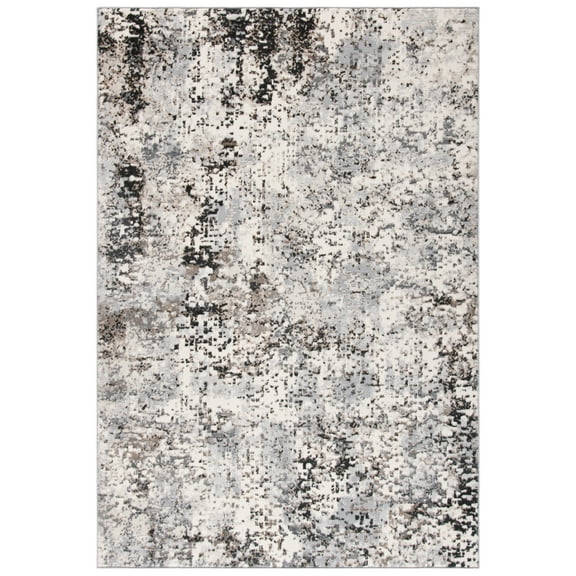 SAFAVIEH Lagoon Lance Abstract Area Rug, Grey/Dark Grey, 4'5" x 6'5"
