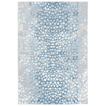 SAFAVIEH Lagoon Lecia Abstract Area Rug, Blue/Grey, 5'5" x 7'7"