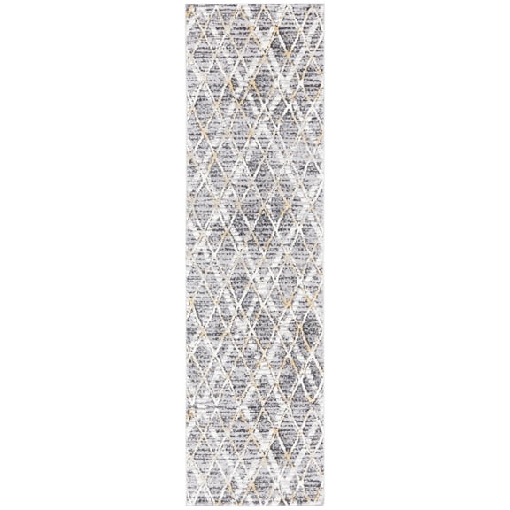 SAFAVIEH Lagoon Liz Diamond Area Rug, Grey/Gold, 4' x 6'