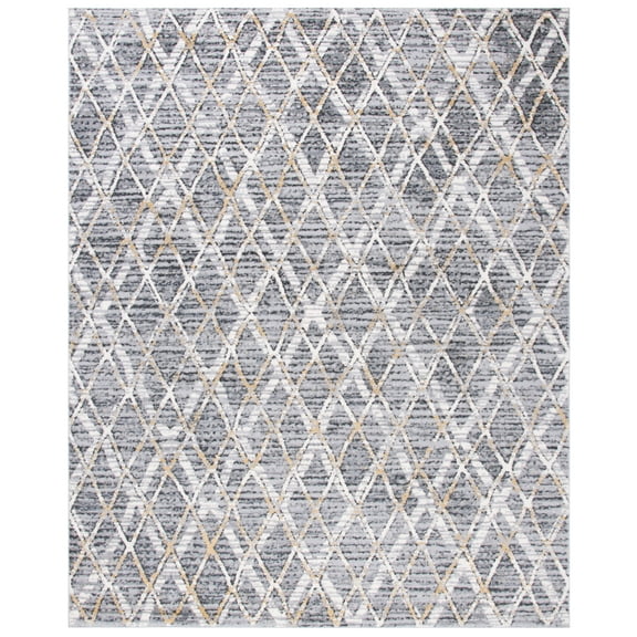 SAFAVIEH Lagoon Liz Diamond Area Rug, Grey/Gold, 9' x 12'