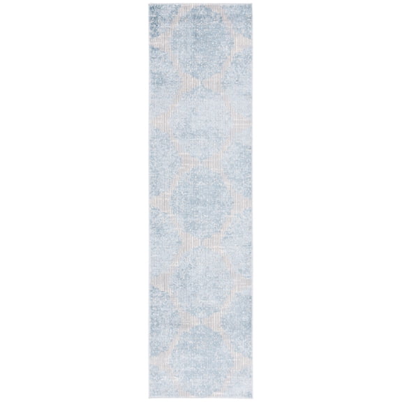 SAFAVIEH Lagoon Marva Diamond Runner Rug, Grey/Blue, 2'2" x 8'