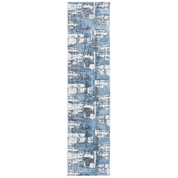 SAFAVIEH Lagoon Mortimer Distressed Runner Rug, Gray/Blue, 2'2" x 9'