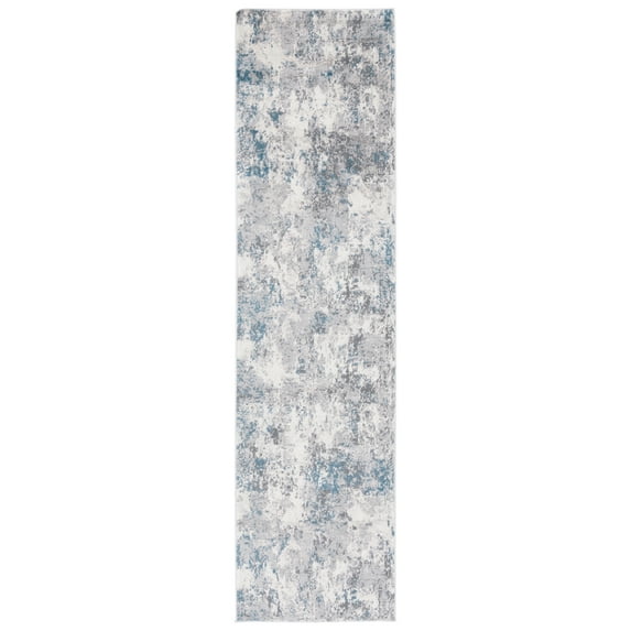 SAFAVIEH Lagoon Neasa Diamond Runner Rug, Light Grey/Light Blue, 2'2" x 8'
