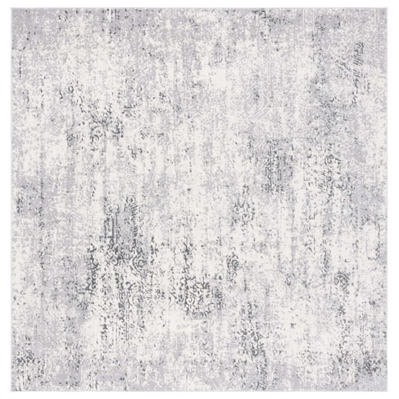 SAFAVIEH Lagoon Regena Abstract Area Rug, Ivory/Grey, 6'7" x 6'7" Square