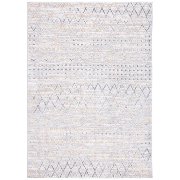 SAFAVIEH Lagoon Rosalind Diamond Area Rug, Grey/Gold, 5'3" x 7'6"