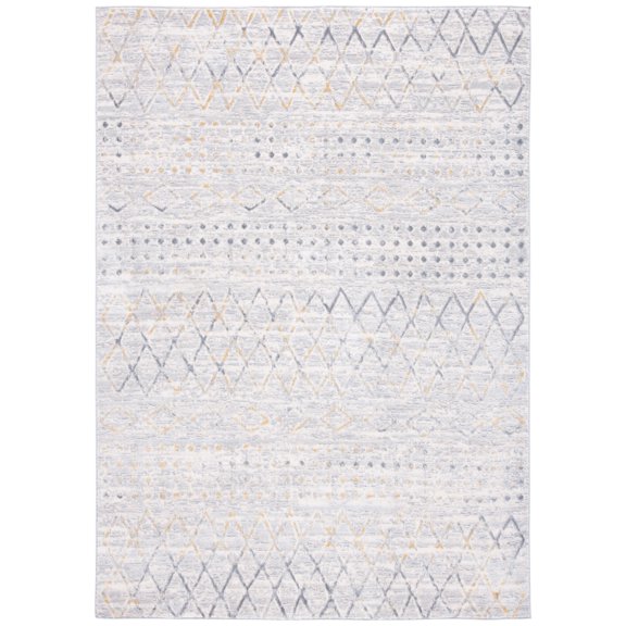 SAFAVIEH Lagoon Rosalind Diamond Area Rug, Grey/Gold, 5'3" x 7'6"