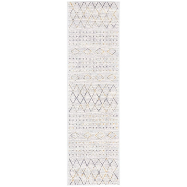 SAFAVIEH Lagoon Rosalind Diamond Area Rug, Grey/Gold, 8' x 10'