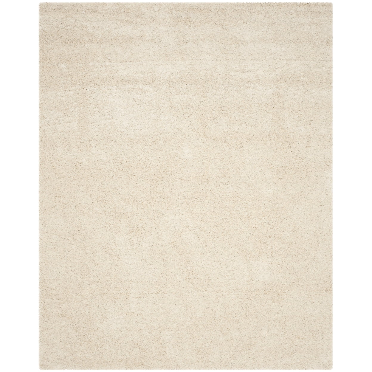 Beige Rectangular Synthetic Shag Area Rug, 2'3" x 4'