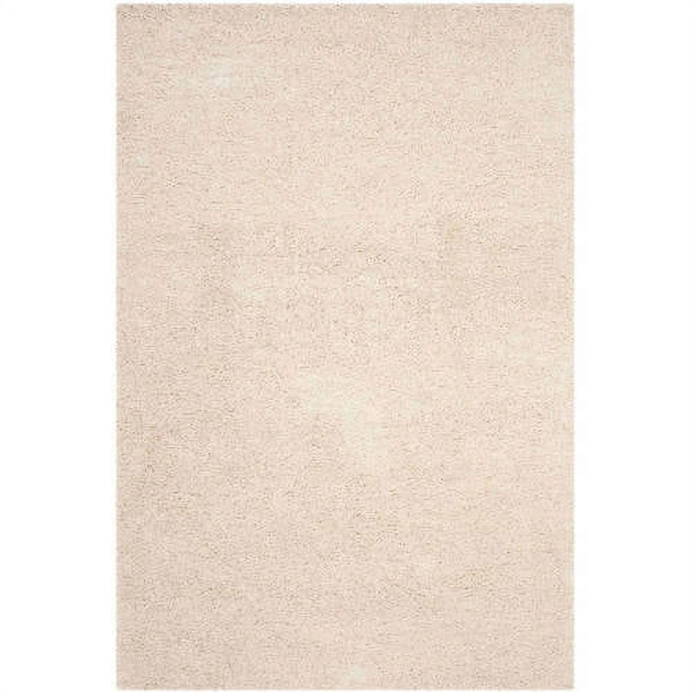 Cozy Laguna Beige 4' x 6' Plush Shag Area Rug