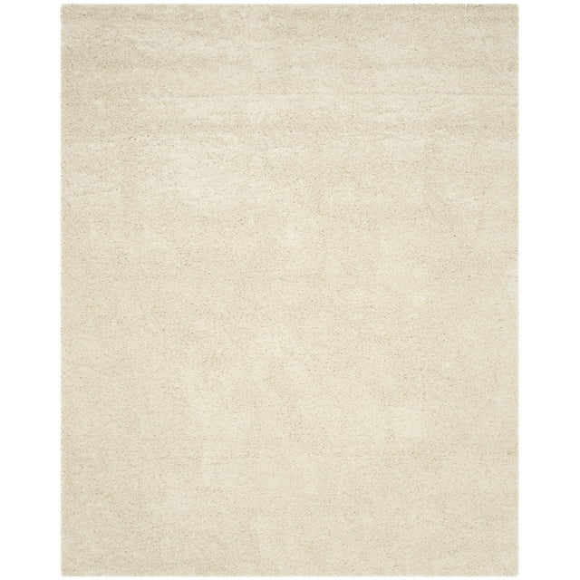 SAFAVIEH Laguna Neven Plush Solid Shag Area Rug, Beige, 6'7" x 6'7" Round