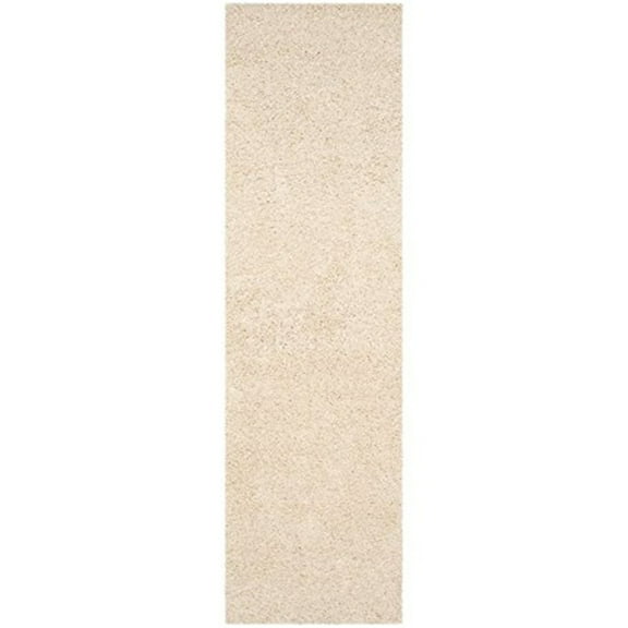 SAFAVIEH Laguna Neven Plush Solid Shag Area Rug, Beige, 6'7" x 9'6"