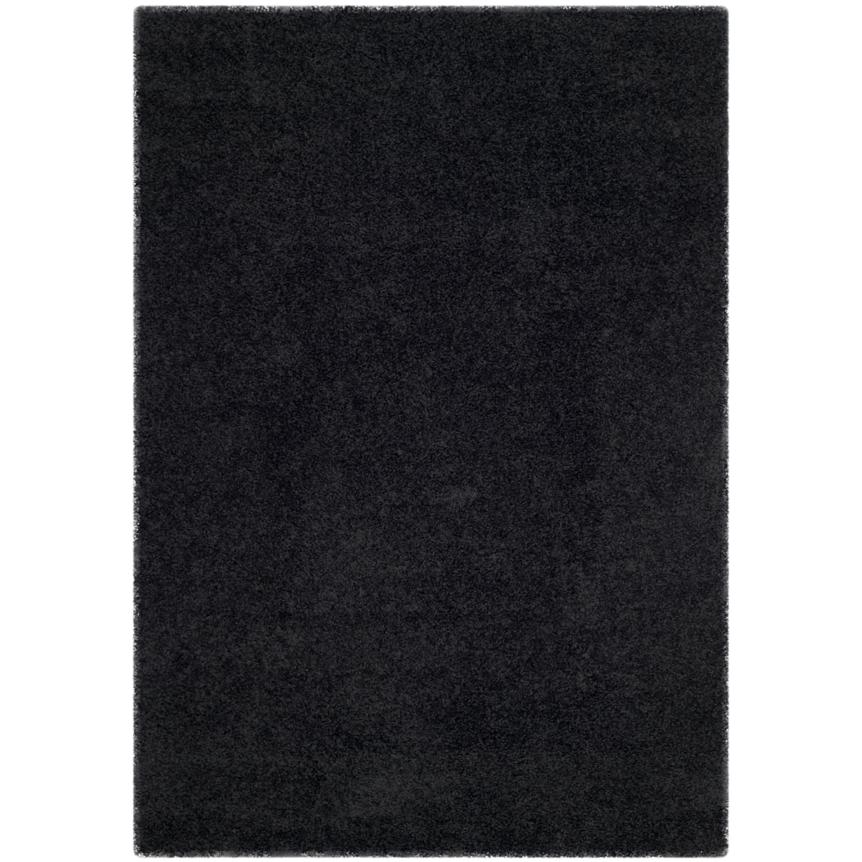 SAFAVIEH Laguna Neven Plush Solid Shag Area Rug, Black, 2'3" x 4'