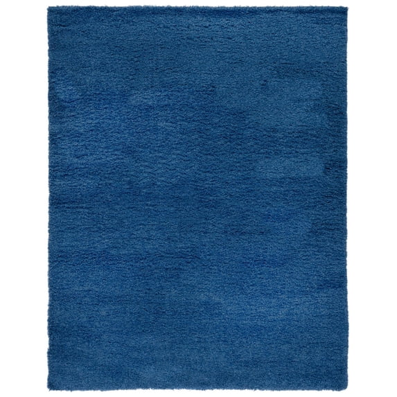 SAFAVIEH Laguna Neven Plush Solid Shag Area Rug, Blue, 8' x 10'