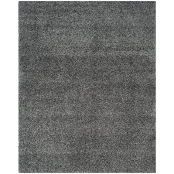 SAFAVIEH Laguna Neven Plush Solid Shag Area Rug, Dark Grey, 10' x 14'