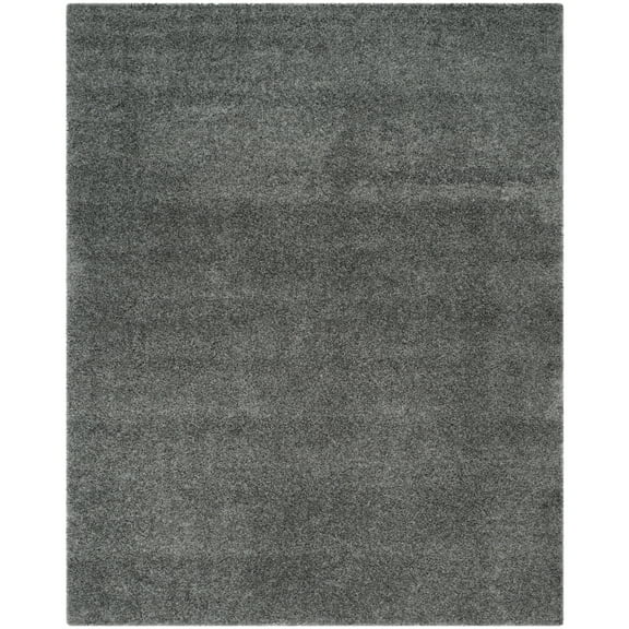 SAFAVIEH Laguna Neven Plush Solid Shag Area Rug, Dark Grey, 2'3" x 4'