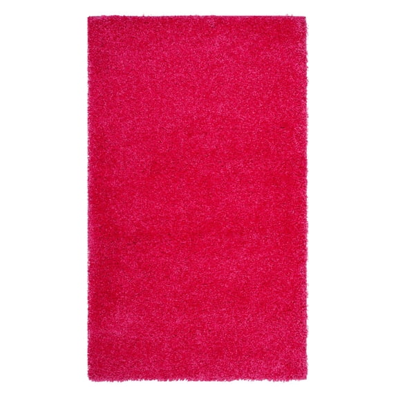 SAFAVIEH Laguna Neven Plush Solid Shag Area Rug, Fuchsia, 8' x 10'