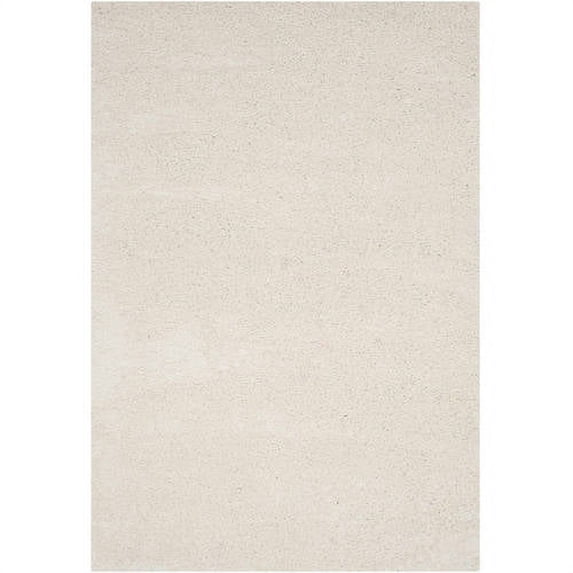 SAFAVIEH Laguna Neven Plush Solid Shag Area Rug, Ivory, 4' x 6'